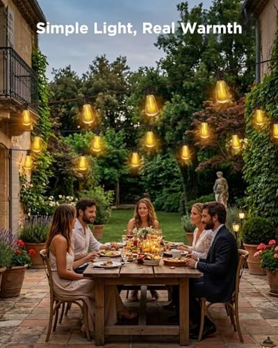 VOLIVO 100FT Outdoor String Lights for Patio, Waterproof Hanging Lights - Image 2