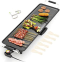 MAT EXPERT 27" Electric Griddle, Nonstick Countertop BBQ Grill with 4-Level Adjustable Temperature, Insulated Handles & Drip Tray, Indoor Outdoor Tabletop BBQ Grill for Party, Camping & Gathering, 27" by MATEXPERT