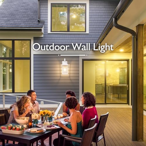 BesLowe 2-Pack Outdoor Wall Light Fixtures, Modern Porch Sconces, White - Image 6