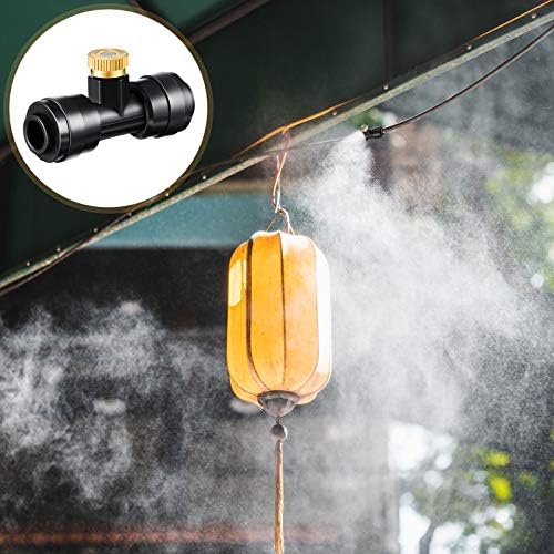 Ripeng 72 Pcs Brass Misting Nozzles Tees Plugs, 1/4 Inch Outdoor Mister - Image 5