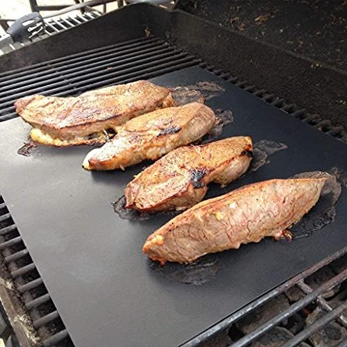 Grill Mats - Nonstick Teflon BBQ Mats, Reusable & Easy to Clean (Set of 6), 15.8 x 13-Inch, Black - Image 3