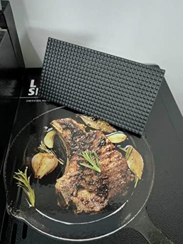 Firsgrill 8.3"×4.3" Heavy-Duty Cast Iron Grill Burger Press and Meat Steak with Wood Handle for Blackstone Camp Chef Pitboss Weber Griddle Grills (Rectangle) - Image 6