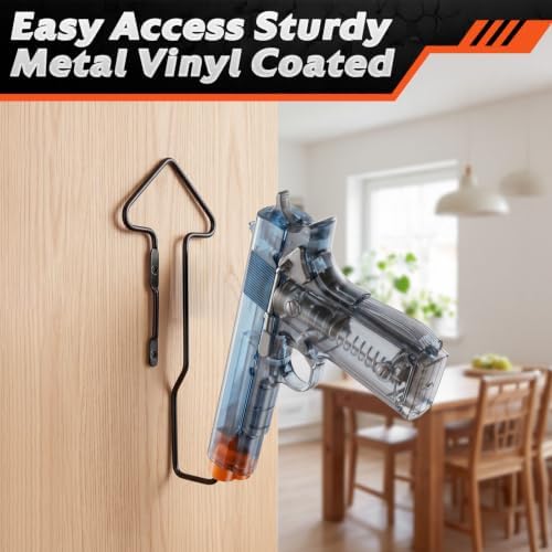 Yaocom 5 Pcs Pistol Display Stand Gun for Pistols Indoor Secure Pistol Holder and Gun Display Organizer for Safes or Auction Veterans Cabinets Gifts for Man - Image 4