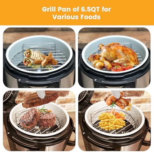 GWY Air Fryer Accessories for Ninja Foodi 6.5QT FD302 Air Fryer Pressure Cooker, 9.2'' Round Air Fryer Replacement Parts for Ninja Foodi 5QT FD101 6.5QT OS301 Instant Pot Pro Duo 8 QT Air Fryer - Image 7