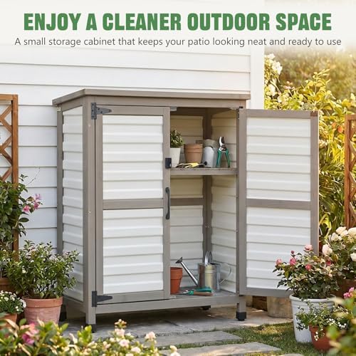 Ketive 32" Small Outdoor Storage Cabinet - Image 2