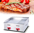 Gas Griddle Lpg Commercial Stainless Steel Heavy Duty Restaurant Outdoor Griddle Gas Baking Plate Burger Grill Large Non-Stick Burners Flat Hot Plate and Can Cook (722) by Unknown