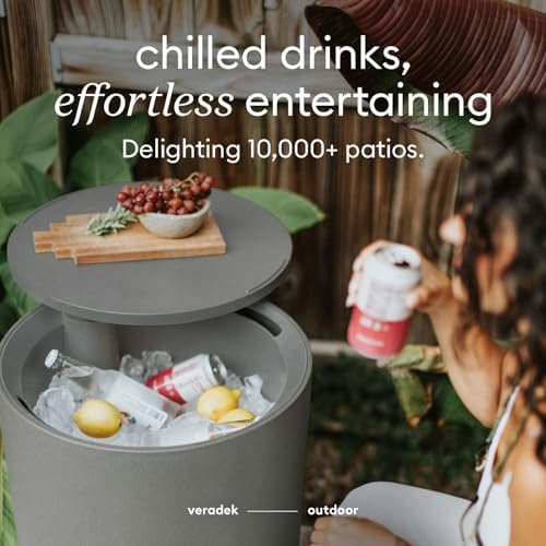 Veradek Kona Cooler Side Table - Outdoor Cooler Table and Ice Chest - Image 7
