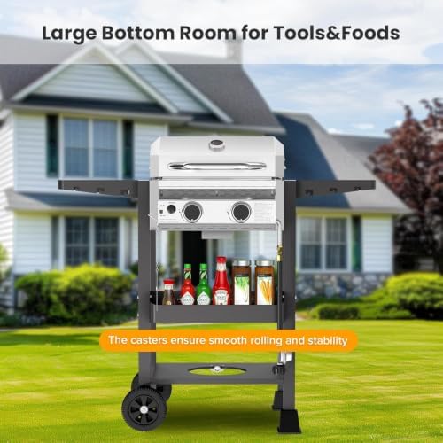 COWSAR 2-Burner Propane BBQ Grill 16000 BTU Stainless Steel Gas Grill - Image 6