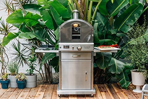 Summerset 'The Oven' Outdoor Freestanding Large Capacity Gas Oven with Pizza Stone, Smoker Box and Mobile Cart, 304 Stainless Steel Construction, Natural Gas - Image 2
