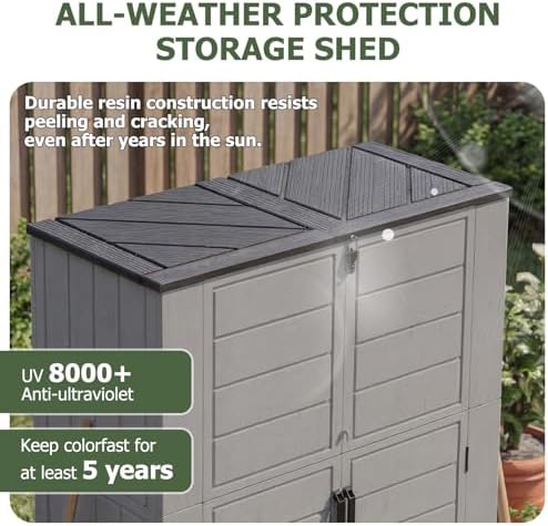 Aoxun 61 Cu.Ft Outdoor Storage Shed, Widened Outdoor Storage Cabinet - Image 3