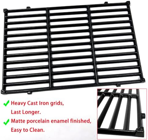 DC130 17.5" 7638 2pk Cast Iron Cooking Grill Grates Replacement for Weber Spirit 300, 310, 320 Series, Spirit 700, Genesis Silver B/C, Genesis Gold B/C, Genesis Platinum B/C Gas Grills - Image 4