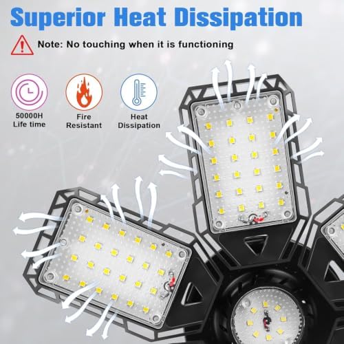 Aoretic LED Garage Lights 180W 18000LM 6500K, 2 Pack - Image 4
