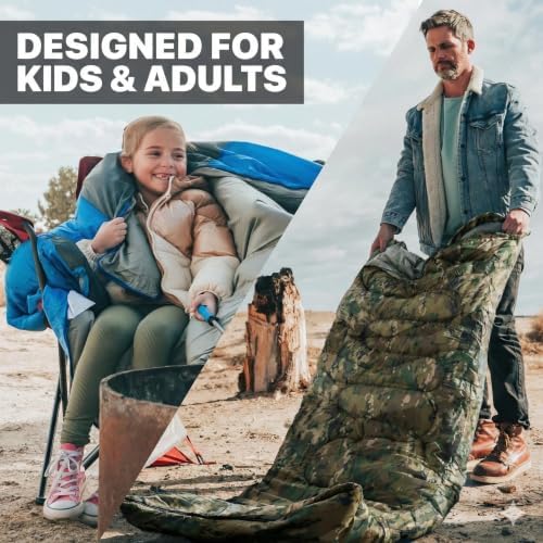 MalloMe Sleeping Bags for Adults Cold Weather & Warm - Backpacking Camping Sleeping Bag for Kids 10-12, Girls, Boys - Lightweight Compact Camping Essentials Gear Accessories Hiking Sleep Must Haves - Image 5