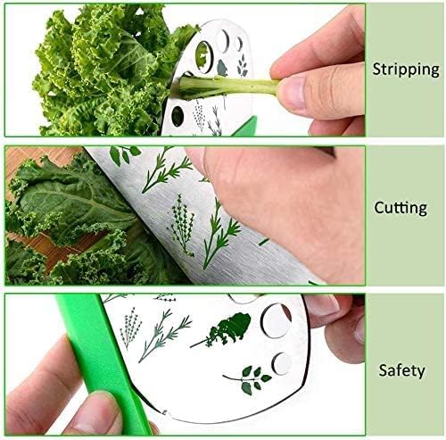 Herb Stripper 9 Holes, 2 Pcs Herbs Destemmer, Stainless Steel Kitchen Gadgets, Vegetable Leaf Stripping Tool, Stem Remover, Looseleaf Trimmer, Greens Separator, Rose Thorn Scraper, Herbalist Supplies - Image 2