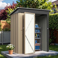 Greesum 5 x 3 FT Metal Outdoor Storage Shed, Brown by BuynowfromGreesum