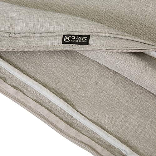 Classic Accessories Montlake FadeSafe Water-Resistant Patio Lounge Back Cushion Cover, 21 x 15 x 4 Inch, Heather Grey, Patio Furniture Cushion Covers - Image 6