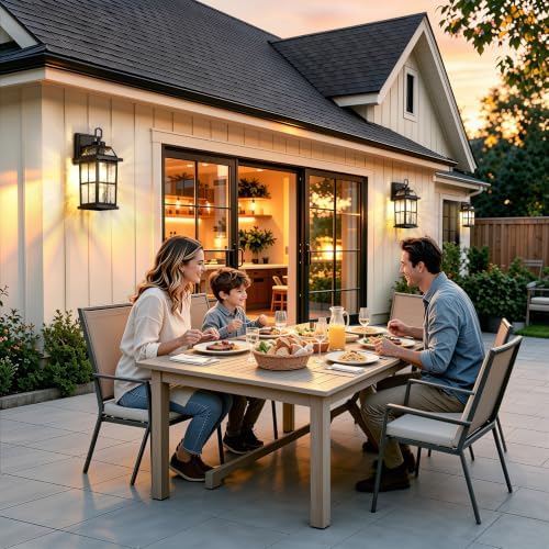 14 '' Outdoor Lights for House 2 Packs, Black Exterior Light Fixtures - Image 2