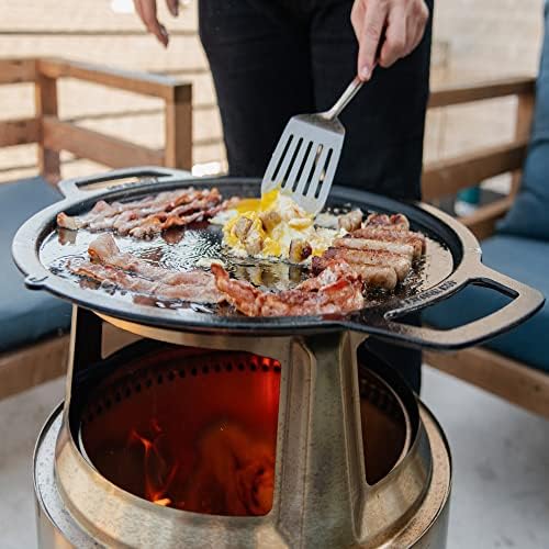 Solo Stove Yukon Griddle + Hub, Cast Iron Cookware with Stainless steel Hub for 8” Elevation, Addition to Yukon fire pit, Weight: 21 lbs, Cooking surface diameter: 17.75" - Image 4