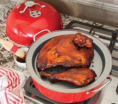 Nordic Ware Stovetop Kettle Smoker, Full Size, Red - Image 6