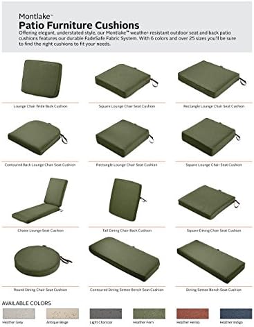 Classic Accessories Montlake Water-Resistant 21 x 22 x 4 Inch Outdoor Back Cushion Slip Cover, Patio Furniture Cushion Cover, Heather Fern Green, Patio Furniture Cushion Covers - Image 6