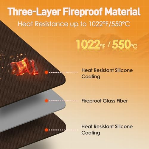 Heat Resistant Mats for Air Fryer on Countertop, 24 x 16in, Brown - Image 2
