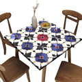 Elastic Tablecloth, Moroccan Trellis Pattern Printed on Oilproof Table Cover Square, Perfect for Meals Coffee Guest Dinners, Fit for 36" x 36" Square Tables by JRBSZMI2