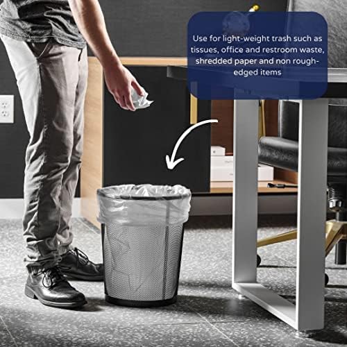 Plasticplace 7-10 Gallon Trash Bags │ 6 Microns │ Clear Garbage Can High Density Liners │ 24" x 24’" (1000 Count) - Image 3
