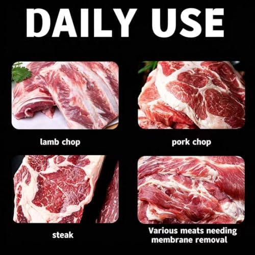 New Upgrade Rib Membrane Remover Stainless Steel Tool Kit, Ergonomic Handle for Easy Prep,Dishwasher Safe BBQ Accessory for Grilling and Cooking (Type-B) - Image 7