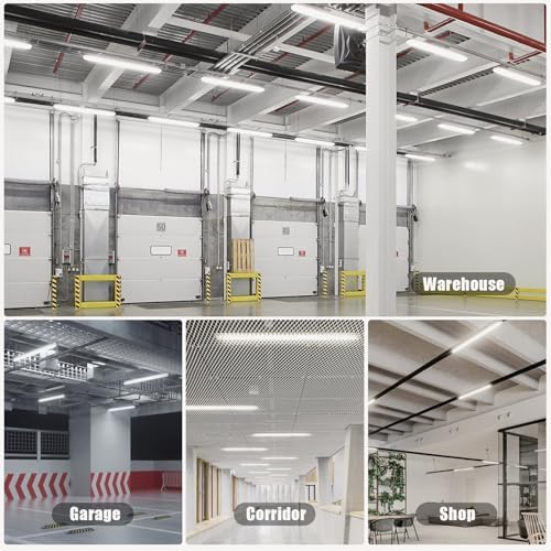 4 Packs 4FT LED Batten Light with 50cm Cable, Ultra-Thin Ceiling Surface Mounted Light, 40W, 4000K, IP20, LED Ceiling Lamp for Garage, Shop, Hallway, Office, Market, ver2 - Image 7