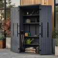 EHHLY Heavy Duty Tall Storage Cabinet Outdoor Weatherproof, 28 Cuft Garage Storage Cabinet with 4 Adjustable Shelves, Lockable Kitchen Pantry Closer Organizer, 31Wx23Lx66H, Sage Grey by EHHLY