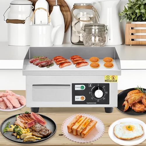 Garvee 14 In Commercial Electric Griddle, Flat Top Grill Countertop Griddle - Image 7