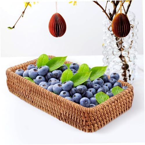 MAGICLULU 5pcs Rattan Storage Basket for Bread and Fruits Rustic Woven Organizer for Sundries for Picnics Weddings and Home Decor Craftsmanship Neat Edges - Image 2