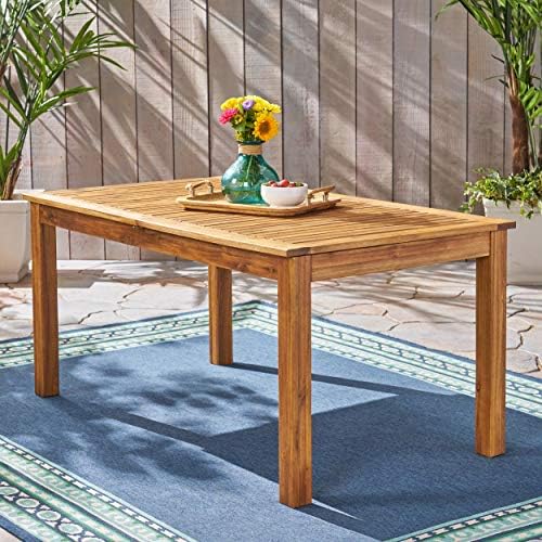 Christopher Knight Home Eric Outdoor Expandable Acacia Wood Dining Table, Natural Finish - Image 2