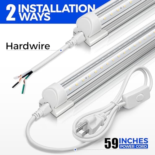 Barrina T8 LED Shop Lights 2FT, 20W 3000LM 6500K, 4 Pack High Output Tube - Image 6
