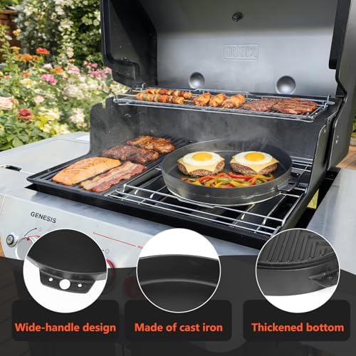 Upgraded 7421 Gourmet BBQ System Griddle for Weber 22 inch Charcoal Grills - Image 4