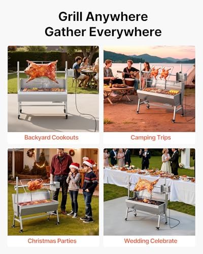 VEVOR Rotisserie Grill, Baffle37" Electric Rotisserie Grill Kit - Image 2