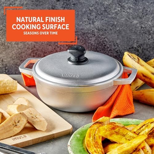 IMUSA 2.6 Quart Traditional Natural Made in Colombia Caldero with Lid for Cooking and Serving, Silver - Image 4