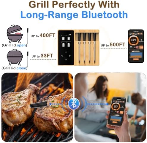 Accurate Smart Wireless Meat Thermometer - Real-time Alerts - Image 2
