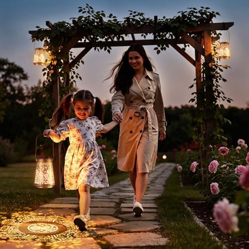 2 Pack Solar Lanterns Outdoor Waterproof, Birthday Gifts for Women Mom - Image 3