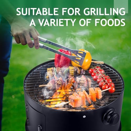 Outvita Vertical 17 Inch Charcoal BBQ Smoker, 3-in-1 Portable Grill Cooker - Image 6