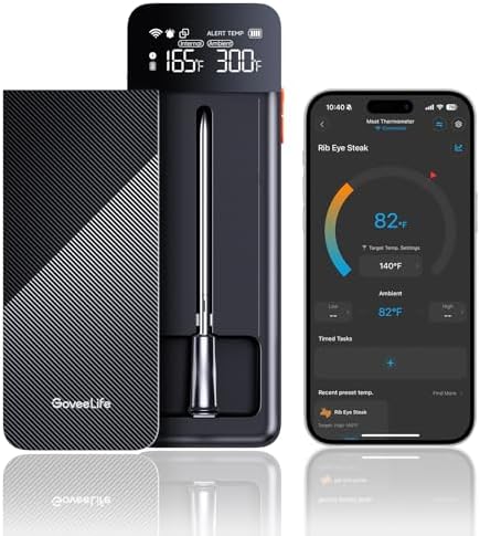 GoveeLife Smart Bluetooth Wireless Meat Thermometer Digital with App Alerts by GoveeLife