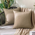 MIULEE Decorative Outdoor Pillow Covers Euro Waterproof 26x26 Khaki by MIULEE