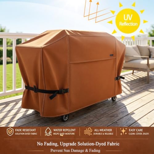 NettyPro Griddle Cover for Blackstone 36 inch Griddle Waterproof Heavy Duty 4 Burner Flat Top Gas Grill Cover 36" Cooking Station, Brown - Image 5