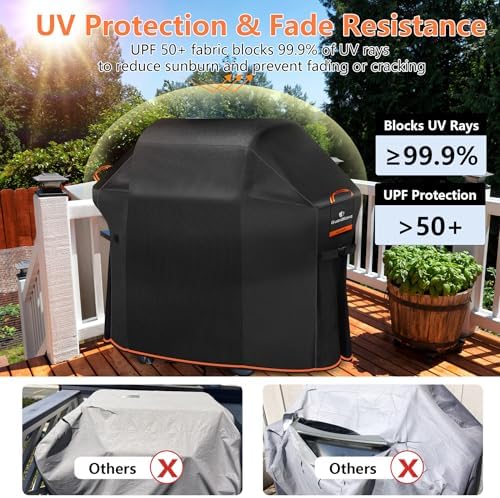 [Upgraded 1000D Heavy Duty Fabric] 65 inch Grill Cover for Outdoor Grill - Image 5