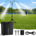 Ausic Portable Misting System with Stand, Water Cooling Misters Set for Outside Patio - 9L Bucket Built-in 10000mAh Battery & PCS Pump & Timer for Outdoor, Canopy, Sport, Golf, Beach, Greenhouse, Camp by Ausic