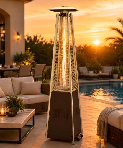 FOOWIN Patio Heater 48,000 BTU Outdoor Propane Heater with Wheels by FOOWINOUTDOORSHOW