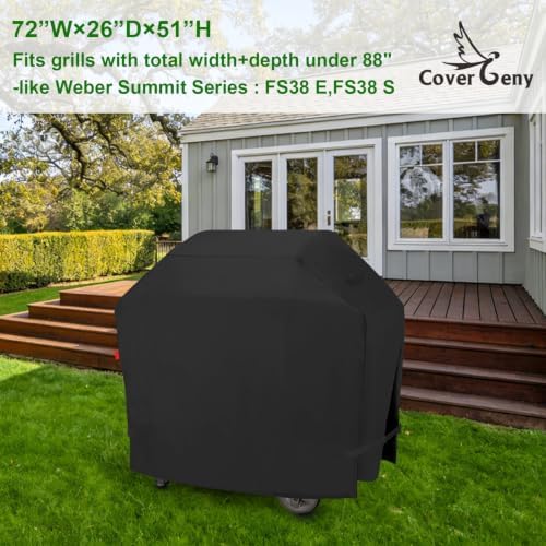 Grill Cover for Weber Genesis 600 and Summit 600 Series E-620, S-620,S-650,S-660, Summit FS38 Gas Grill, Broil King Regal S 690,Regal S 690, 72" - Image 2