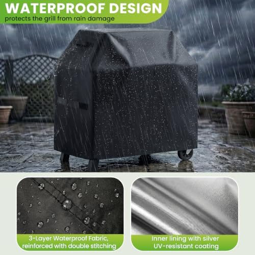 Grill Cover for Outdoor Grill, 60 inch Grill Covers Heavy Duty Waterproof - Image 5