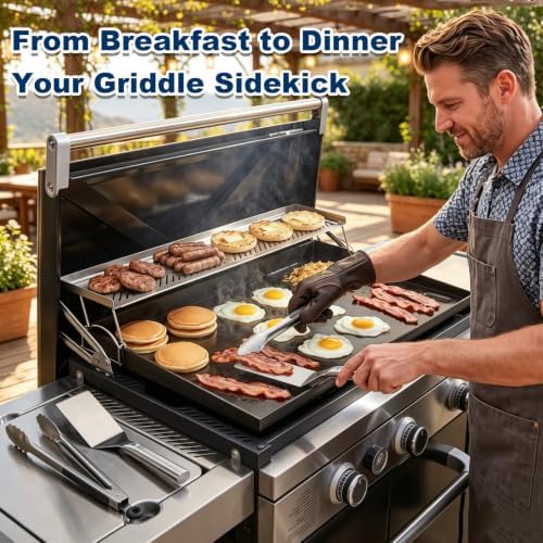 Griddle Warming Rack for Weber 30 inch Slate Griddles, 304 Stainless Steel - Image 7