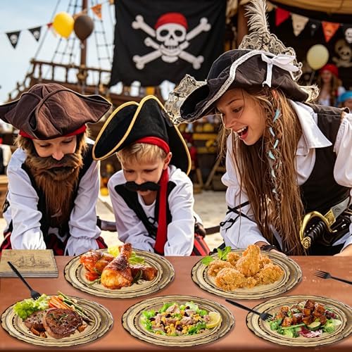 100 Pcs Disposable Pirate Tableware Set for 25 Guests - Image 5